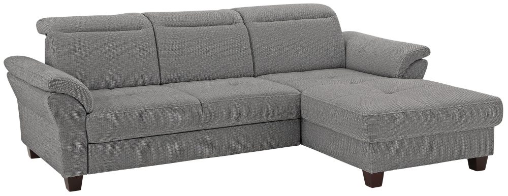 Premium collection by Home affaire Ecksofa »Solvei«, mit Recamierenabschluss und Sitztiefenverstellung. Wahlweise auch mit Kopfteilverstellung und Bettfunktion, Federkern