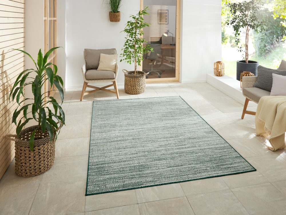 ELLE DECORATION Teppich »Mèlange«, rechteckig, 5 mm Höhe, In/- Outdoor geeignet, Wendeteppich, Meliert, Wohnzimmer, Balkon, Terrasse, Garten, Robust, Pflegeleicht, Flachgewebe
