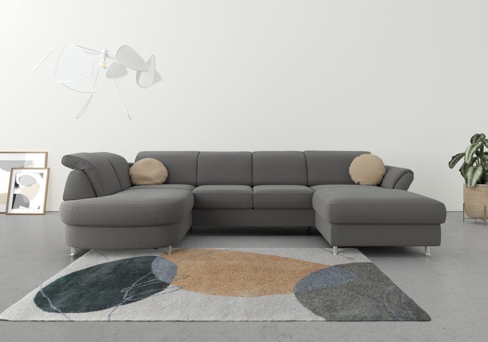 sit&more Wohnlandschaft, wahlweise mit Bettfunktion, Bettkasten und Kopf- und Armteilverstellung