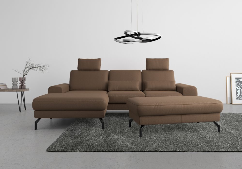 sit&more Ecksofa »Cinturo«, inklusive Sitztiefenverstellung und Federkern