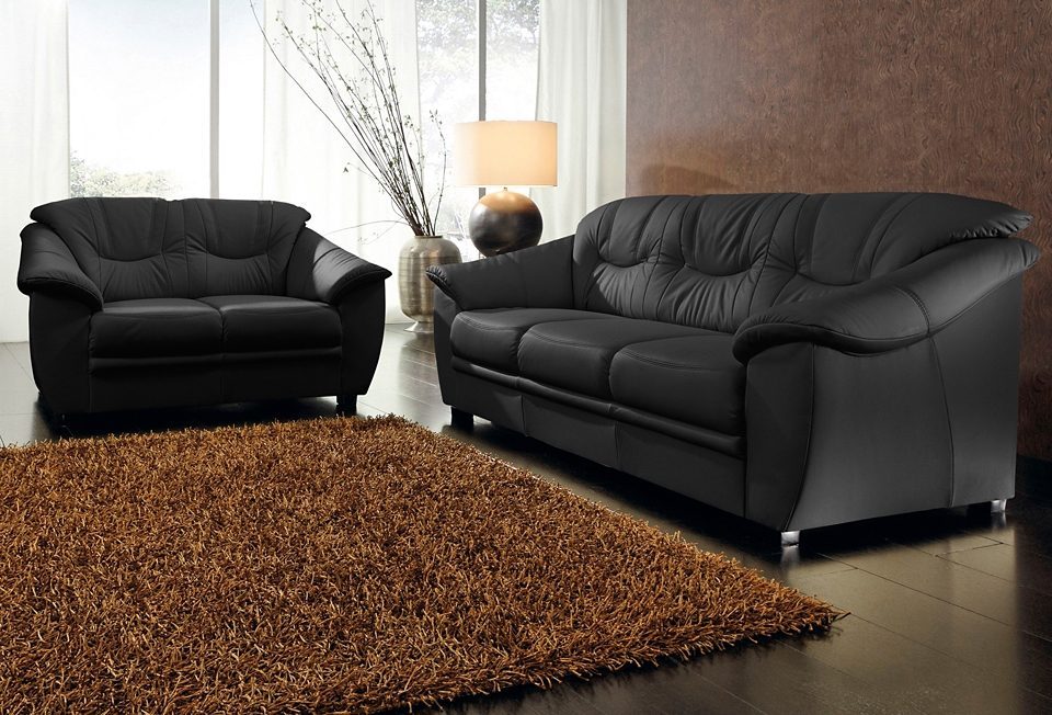 sit&more Polstergarnitur, NaturLEDER® (2-tlg.), bestehend aus je einem 2- und 3-Sitzer, inklusive Federkern