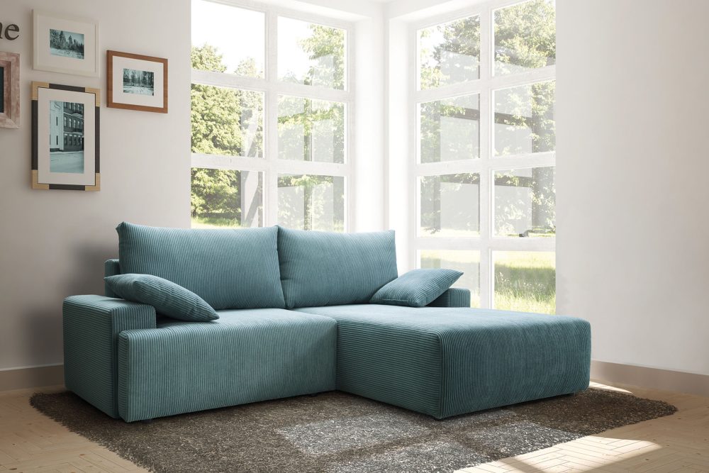 exxpo - sofa fashion Ecksofa, mit Federkern, inklusive Bettfunktion und Bettkasten in verschiedenen Cord-Farben
