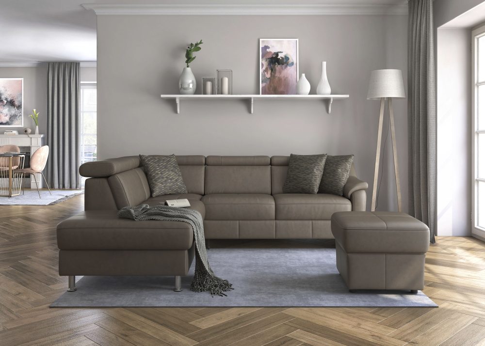 sit&more Ecksofa »Freetown«, inklusive Kopfteilverstellung und komfortablem Federkern, wahlweise mit Bettfunktion und Stauraum