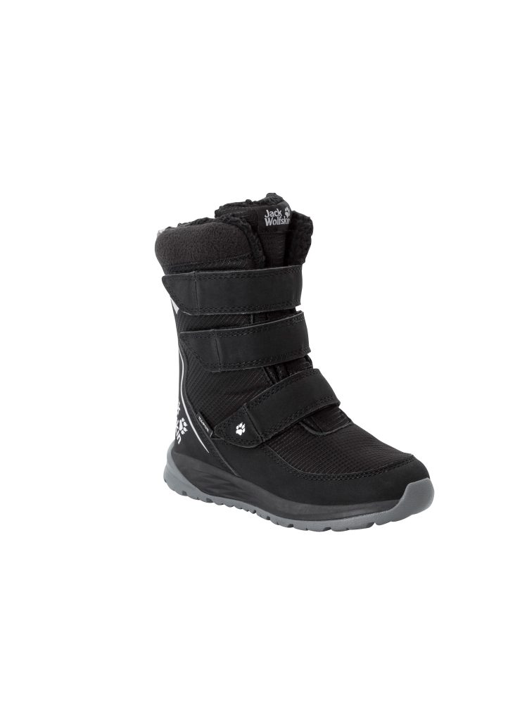 Jack Wolfskin Wasserdichte Winterstiefel Kinder Polar Boot Texapore High VC Kids 30 schwarz black / grey