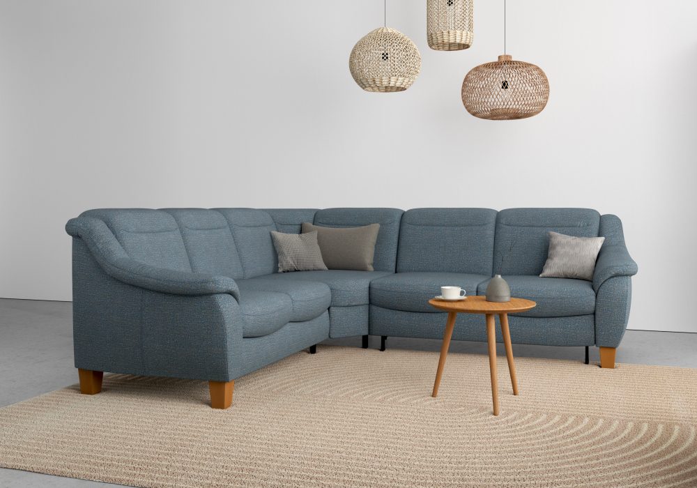 Home affaire Ecksofa »Caldera«, Federkern, wahlweise mit Kopfteilverstellung, Bettfunktion und Bettkasten, auch in Easy Care-Bezug für einfachts Reinigen mit Wasser