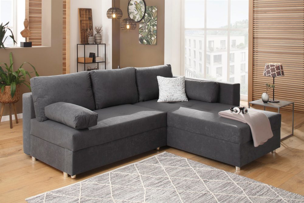 Home affaire Ecksofa »Sassari-Italia«, mit Bettfunktion und Bettkasten, Federkern-Polsterung