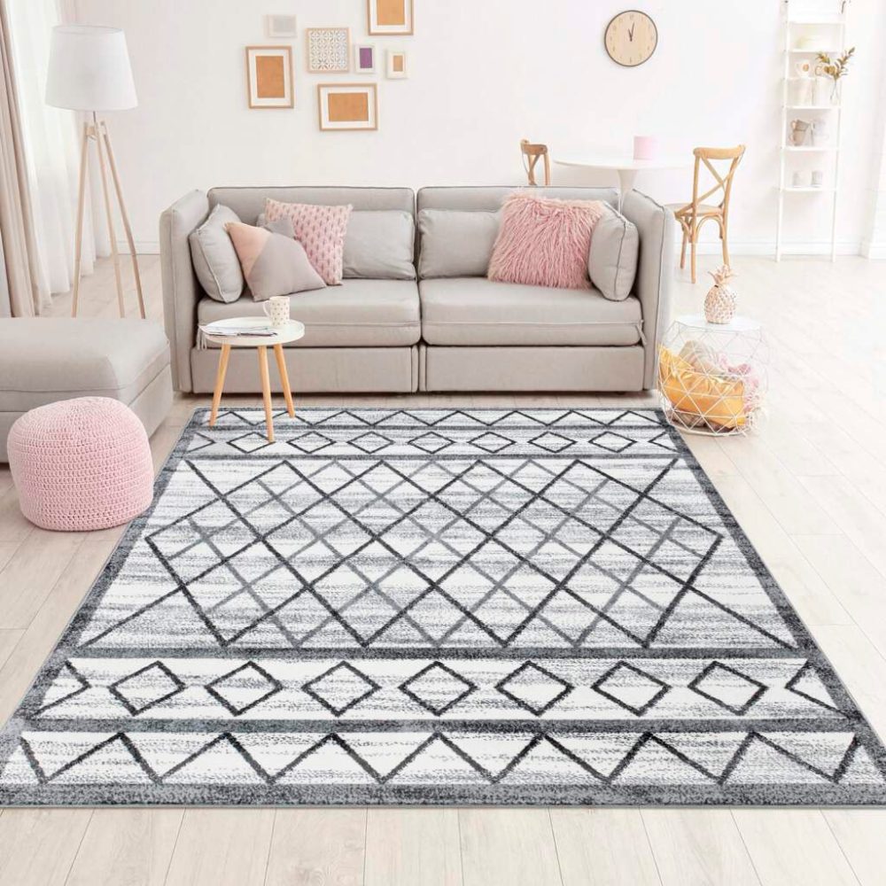 Carpet City Teppich »YOUNG964«, rechteckig, 11 mm Höhe, Moderner Jugend-Teppich mit Geo-Muster