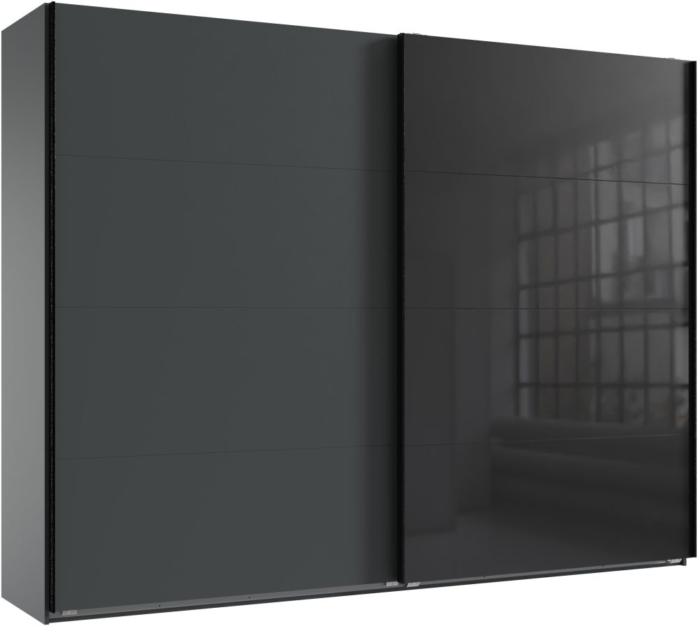 Schwebetürenschrank MIDNIGHT grafit 2 Türen