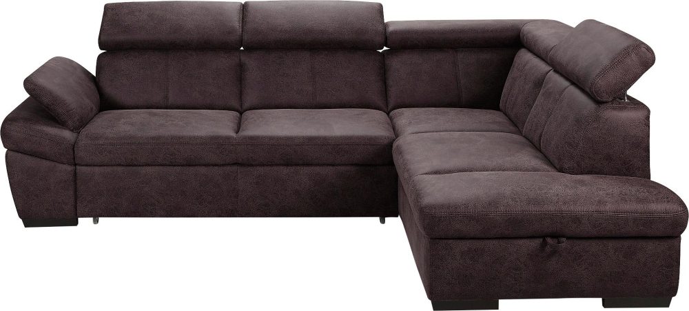 exxpo - sofa fashion Ecksofa, inklusive Kopfteil- und Armteilverstellung, wahlweise mit Bettfunktion und Bettkasten