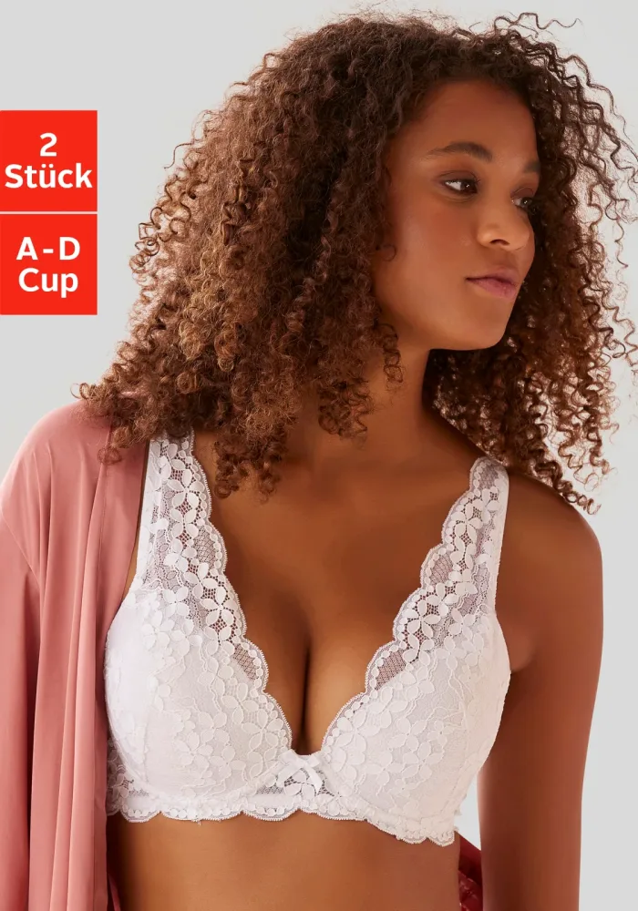 petite fleur Push-up-BH Packung, in High Apex Schnittform, Dessous