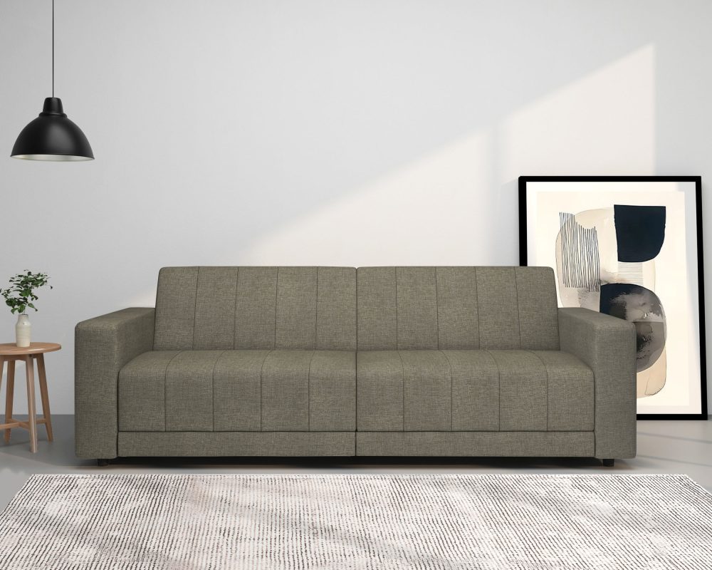 Dorel Home 3-Sitzer »Allie II Schlafsofa 225 cm«, Bett-Funktion (108/190cm), Rückenlehne 2-teilig, mit Steppung