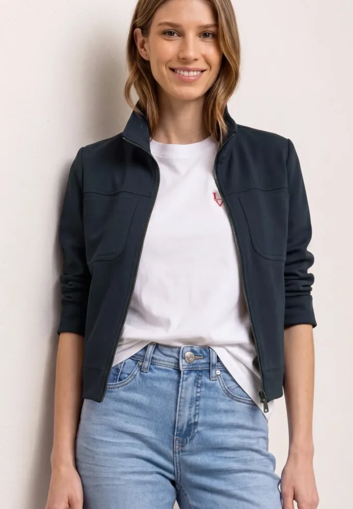 Jacke mit Zipper und Brusttaschen