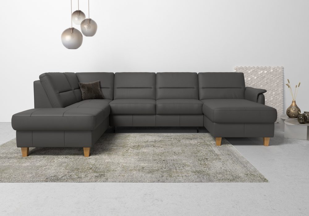 Home affaire Wohnlandschaft »Palmera«, Federkern, wahlweise mit Bettfunktion und mit/ohne Stauraum
