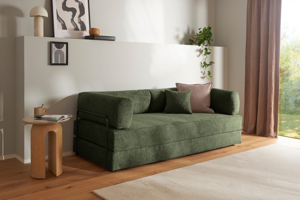 Jockenhöfer Gruppe Schlafsofa »Folda, Dauerschläfer, Breite 206 cm, Liegefläche 181x198 cm« mit Bett-/Schlaffunktion, inkl. 1x Zierkissen, Tonnentaschenfederkern