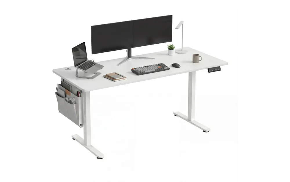Elektrischer Schreibtisch SONGMICS LIGHTY 70x160x120cm weiss