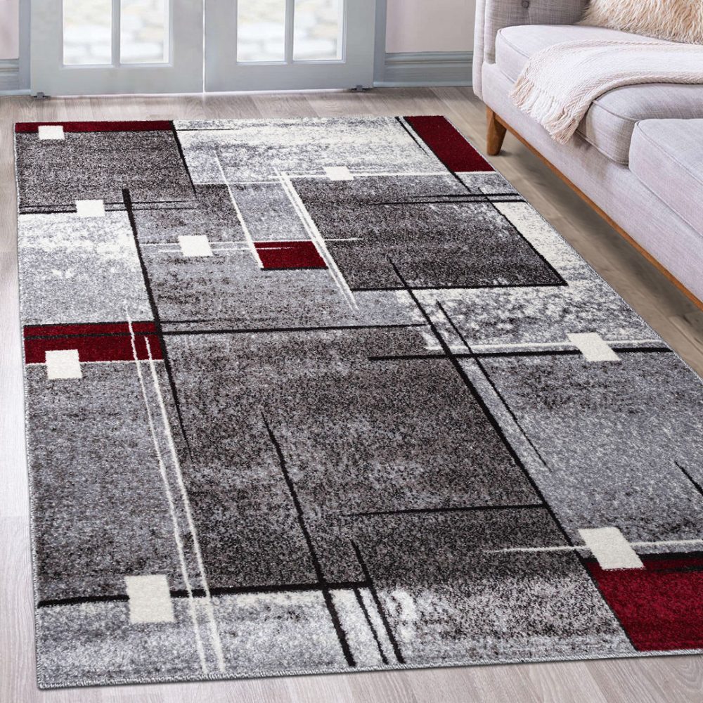 my home Teppich »Deblin«, rechteckig, weicher Flor, Kurzflor, Karo-Design, modern, geometrisches Muster