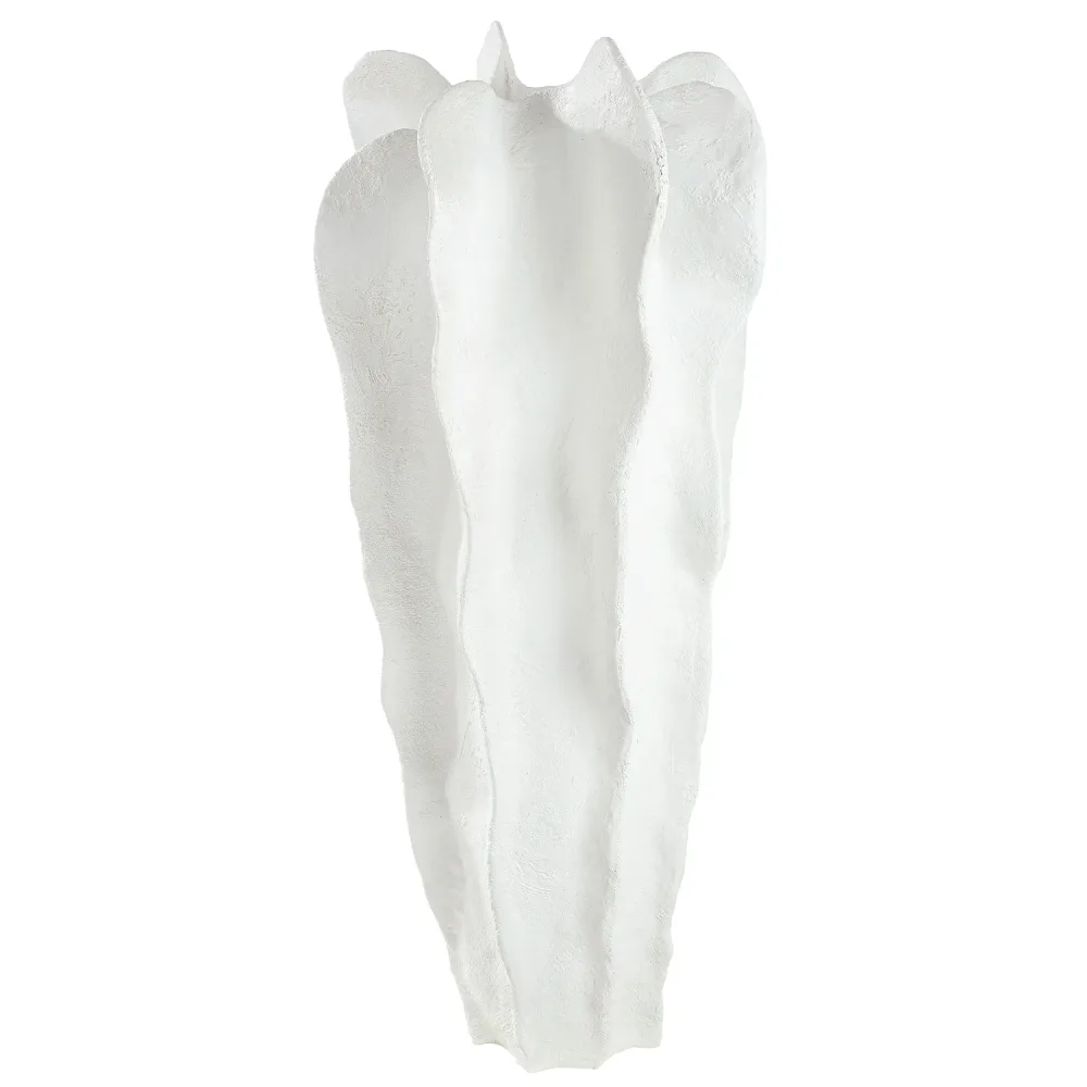 Gilde Vase Wavey Kunstharz Weiss H: 92 cm  | Schubiger Möbel