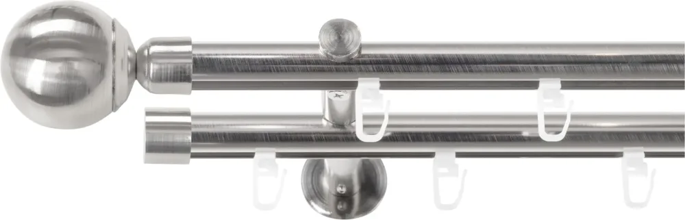 SN DECO GROUP Gardinenstange Ø 19 mm 2 läufig-läufig Fixmass;kürzbar