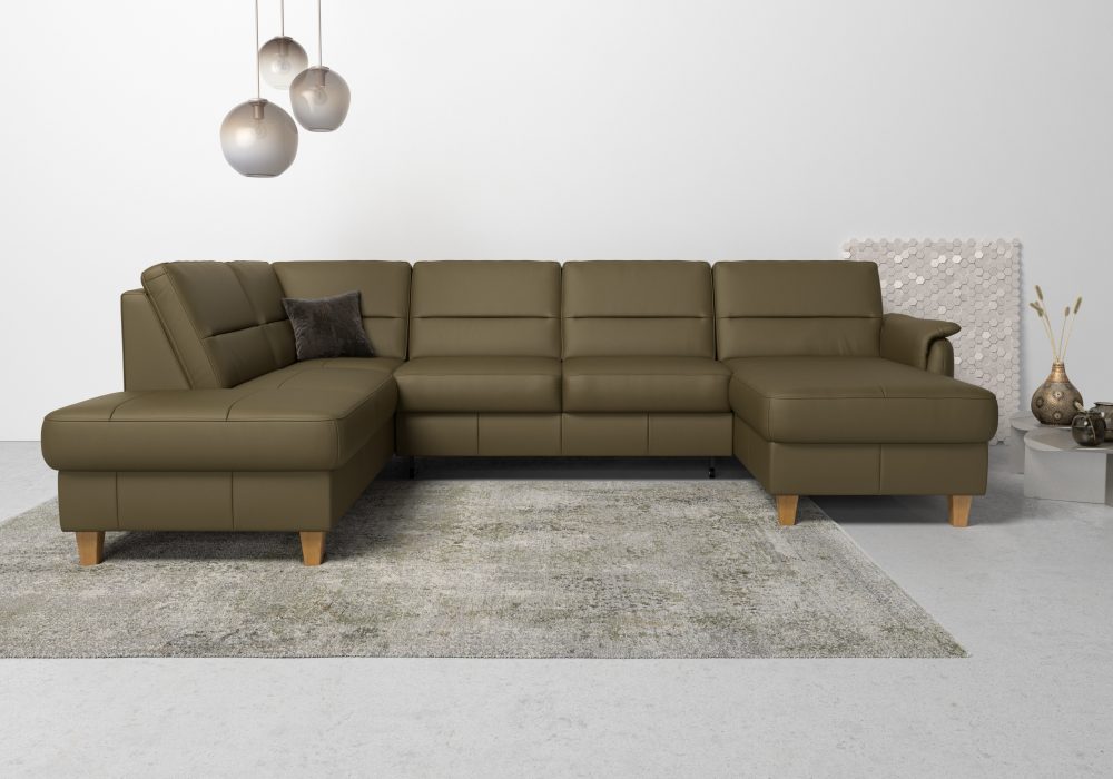 Home affaire Wohnlandschaft »Palmera«, Federkern, wahlweise mit Bettfunktion und mit/ohne Stauraum