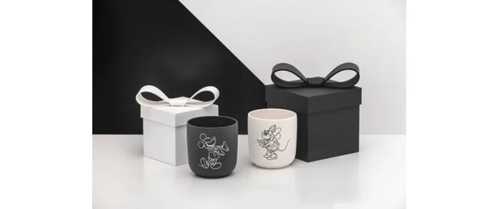 Villeroy & Boch - Kaffeebecher, 2-teilig Manufacture Rock - Mickey Mouse, One Size, Schwarz