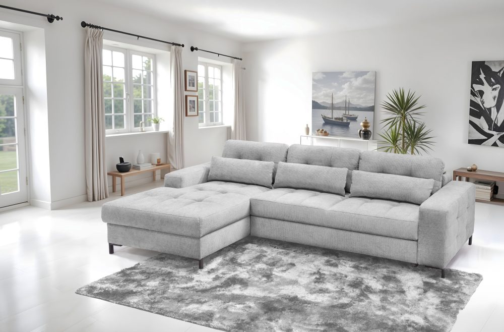 exxpo - sofa fashion Ecksofa »Bonito, mit Rücken- und Sitztiefenverstellung, inkl. Bett & Bettkasten«, Sitztiefenverstellung,Höhenverstellung