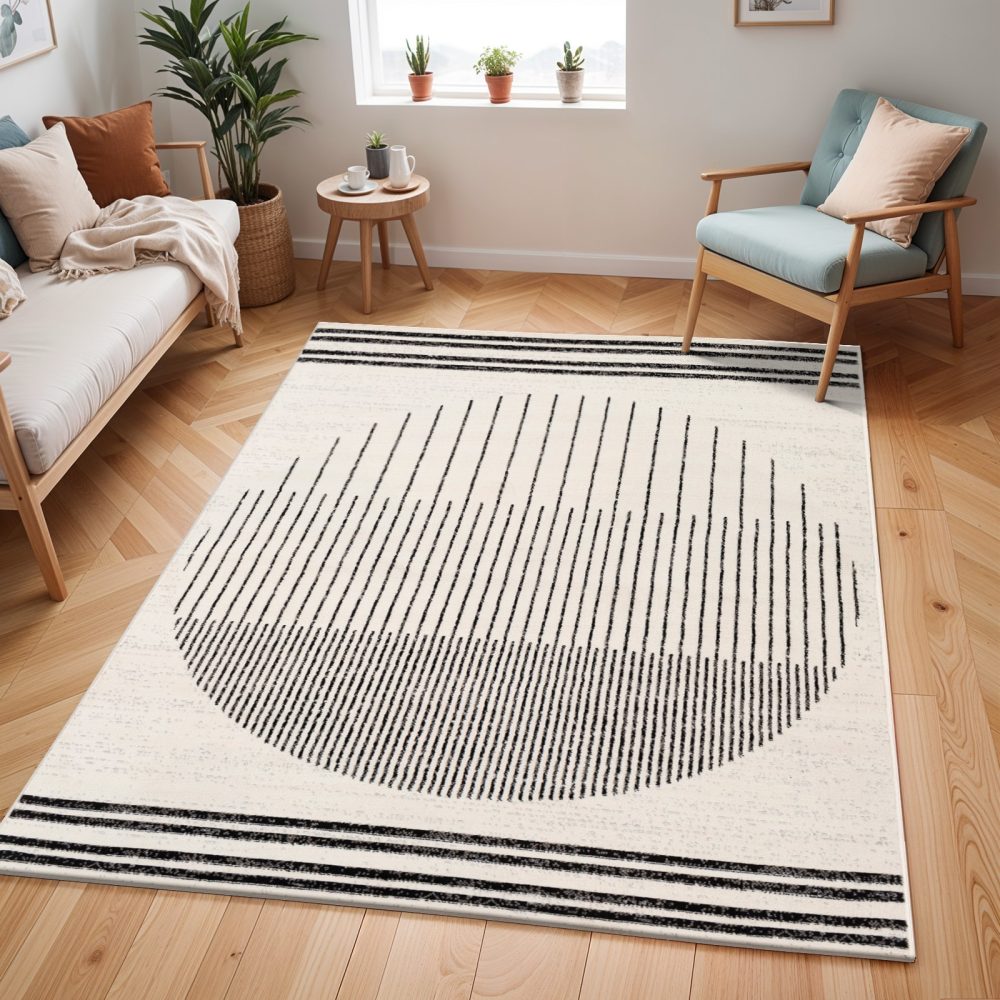 Surya Teppich »Geometric«, rechteckig, kompatibel mit Staubsaugerrobotern