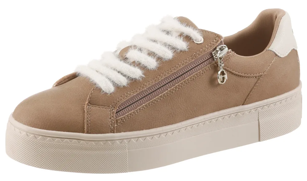 Tamaris Sneaker Freizeitschuh, Schnürer mit Reissverschluss in veganer Verarbeitung