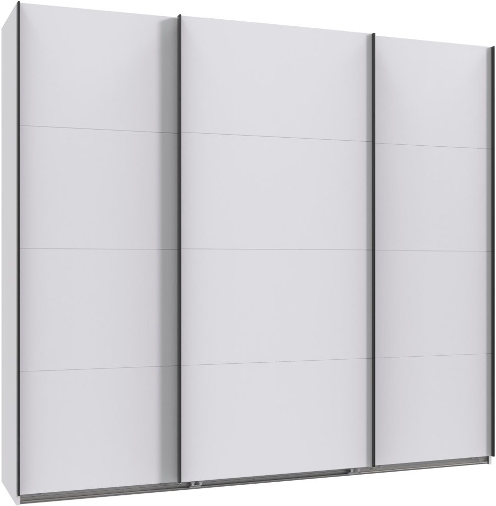 Wimex Kleiderschrank »Mugano, Made in Germany, Lieferung bis in Deine Etage und Stellort«, (wähle Deine Ausstattung: Basic oder Premium!), 3 Schwebetüren, grosse Grössen, mit oder ohne Spiegel, Metallgriffe