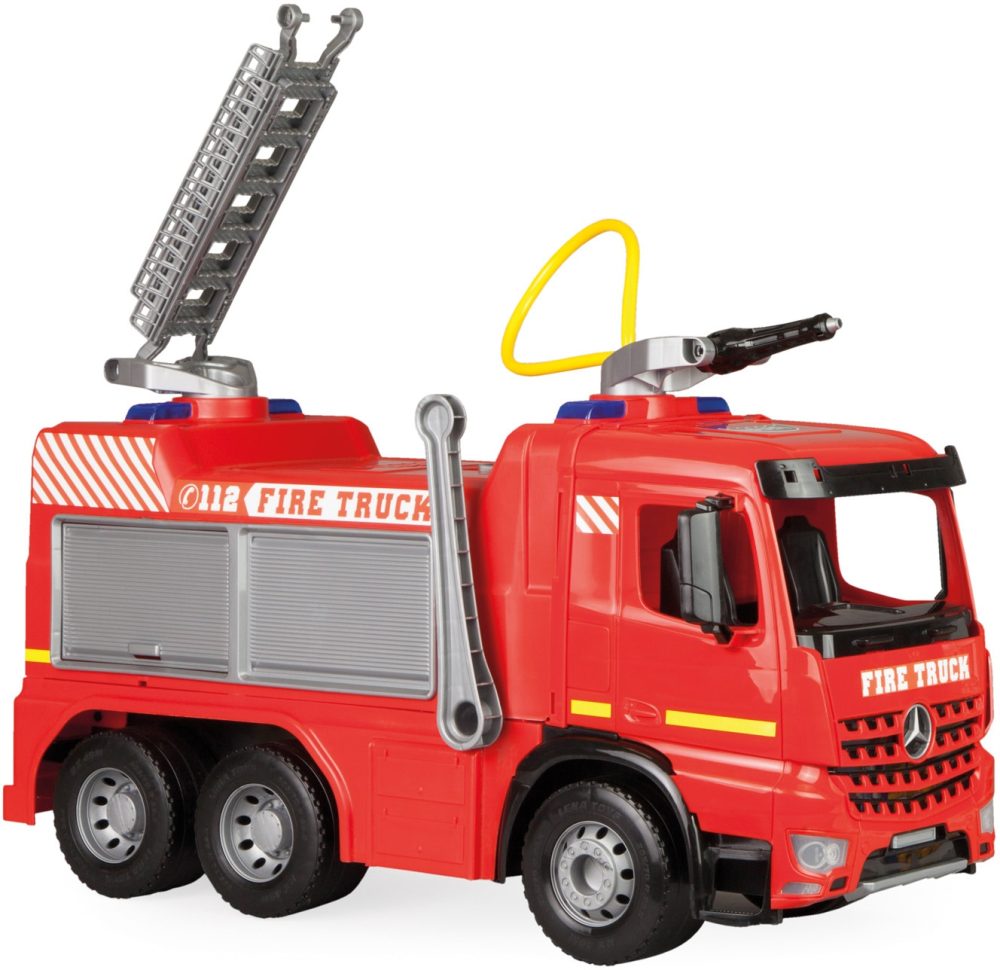 LENA® 02158EC - Giga Trucks, Aufsitz-Feuerwehr Arocs, Länge 66 cm