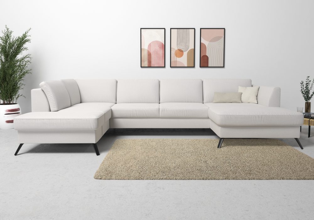 sit&more Wohnlandschaft, inklusive Sitztiefenverstellung, wahlweise mit Bettfunktion, 15cm hoch
