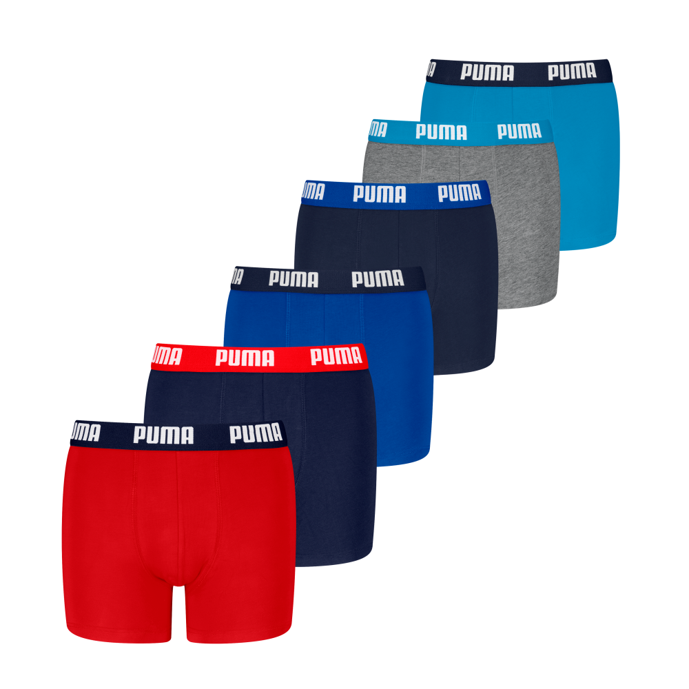 PUMA Boxershorts »PUMA BOYS EVERYDAY BASIC BOXERS 6P ECOM«, (6er Pack)