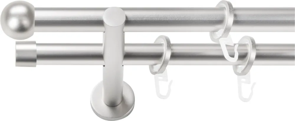 SN DECO GROUP Gardinenstange Ø 19 mm 2 läufig-läufig Fixmass;kürzbar