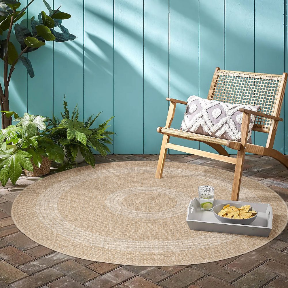 Ayyildiz Teppiche Outdoorteppich »COMILLA 0886«, rund, Pflegeleicht / Strapazierfähig / In- und Outdoor geeignet