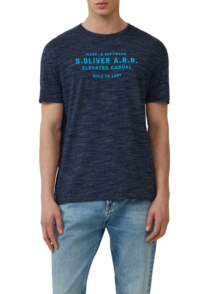 s.Oliver T-Shirt, melierte Optik