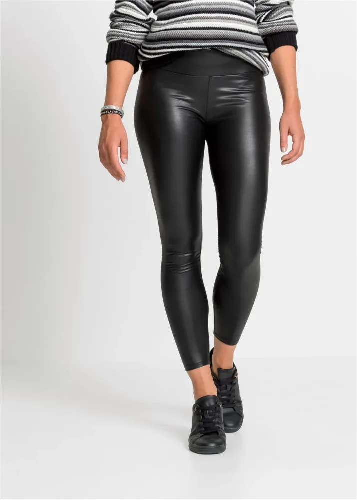 bonprix Lederimitat-Leggings mit Thermo Funktionschwarz 40Damen
