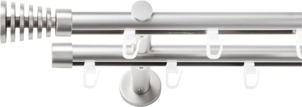 SN DECO GROUP Gardinenstange Ø 19 mm 2 läufig-läufig Fixmass;kürzbar