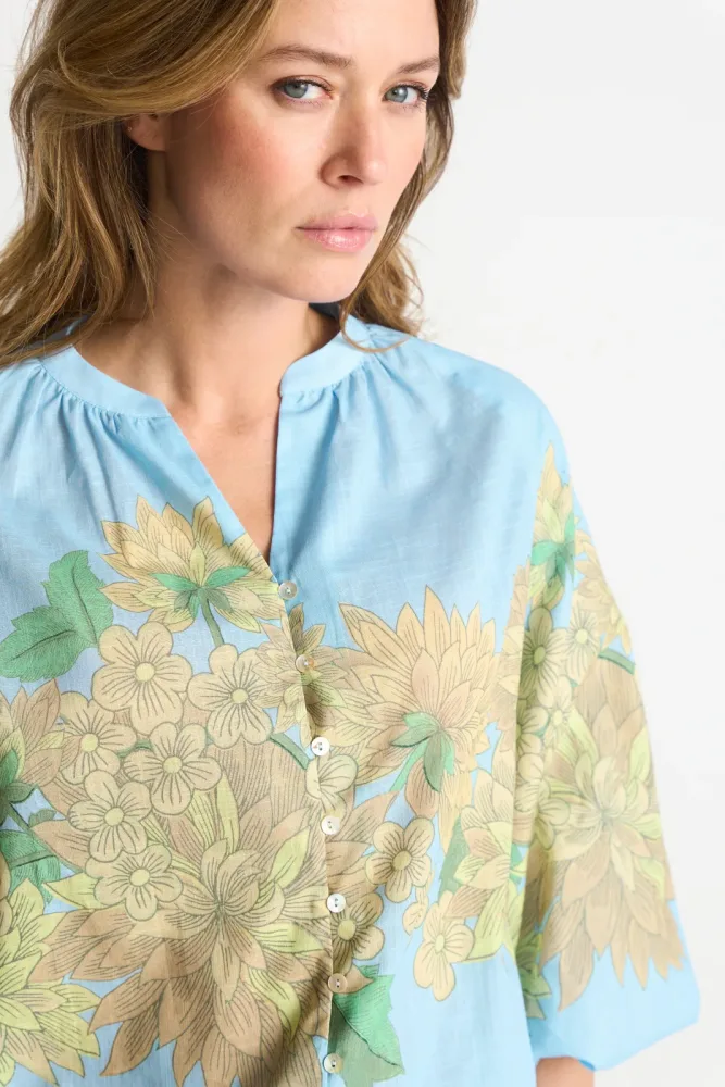 RICHROYAL Klassische Bluse Regular fit mit Blumenmuster