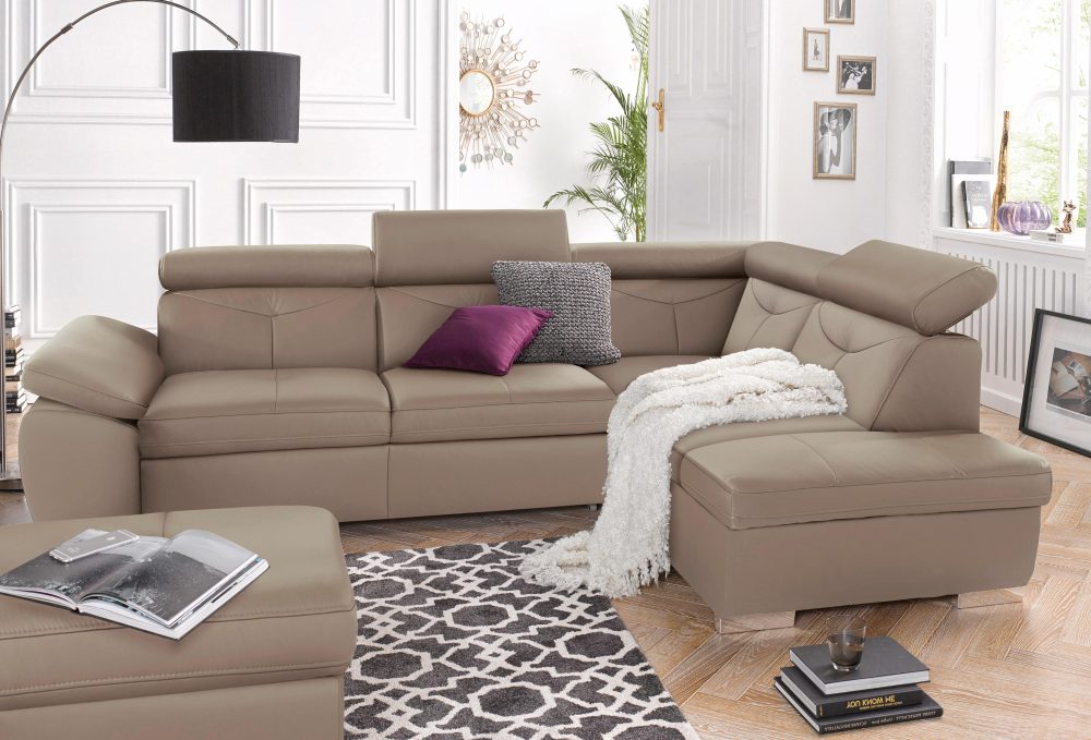 exxpo - sofa fashion Ecksofa, wahlweise mit Bettfunktion und Bettklasten