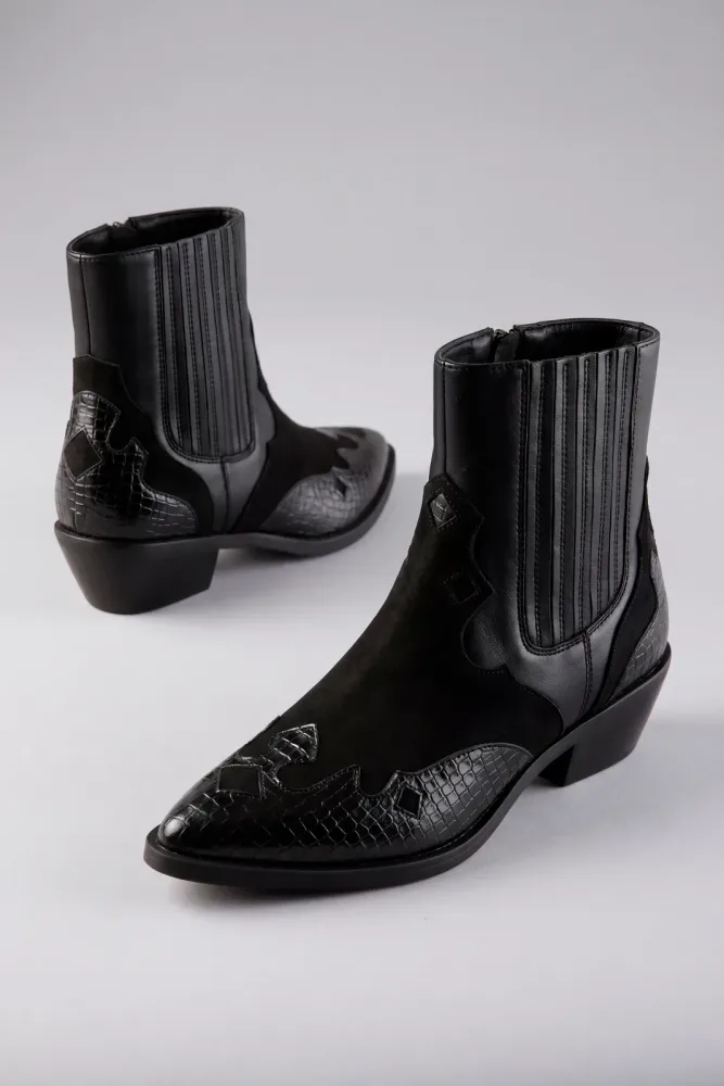 Aniston SHOES Westernstiefelette Cowboystiefelette mit Stretch - NEUE KOLLEKTION