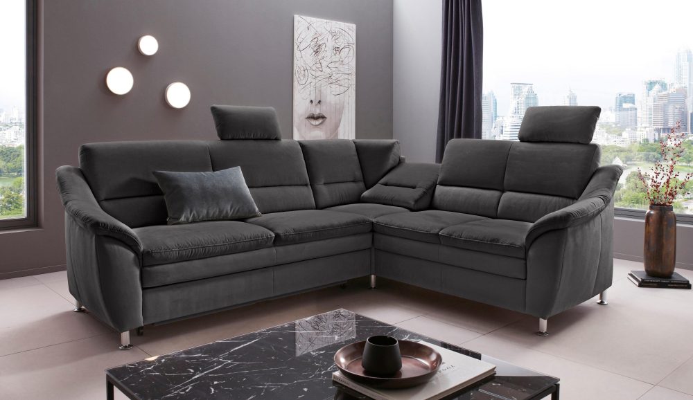 Places of Style Ecksofa »Cardoso«, Federkern, wahlweise mit Bett, Schubkasten, teilweise Relaxfunktion