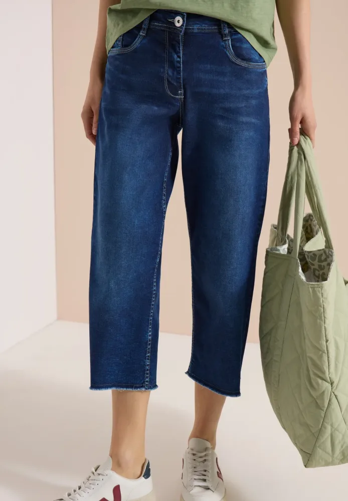3/4 Wide Leg Jeans im Loose Fit