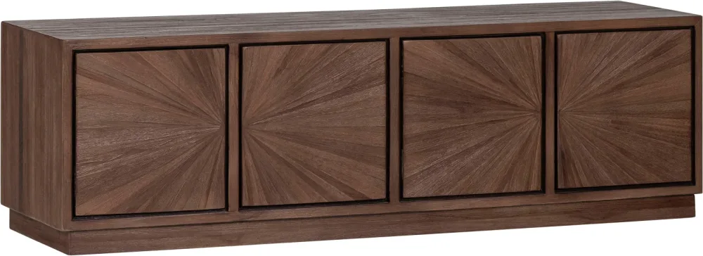 Massives Design Lowboard „Sunno“ aus recyceltem Teakholz De Eekhoorn