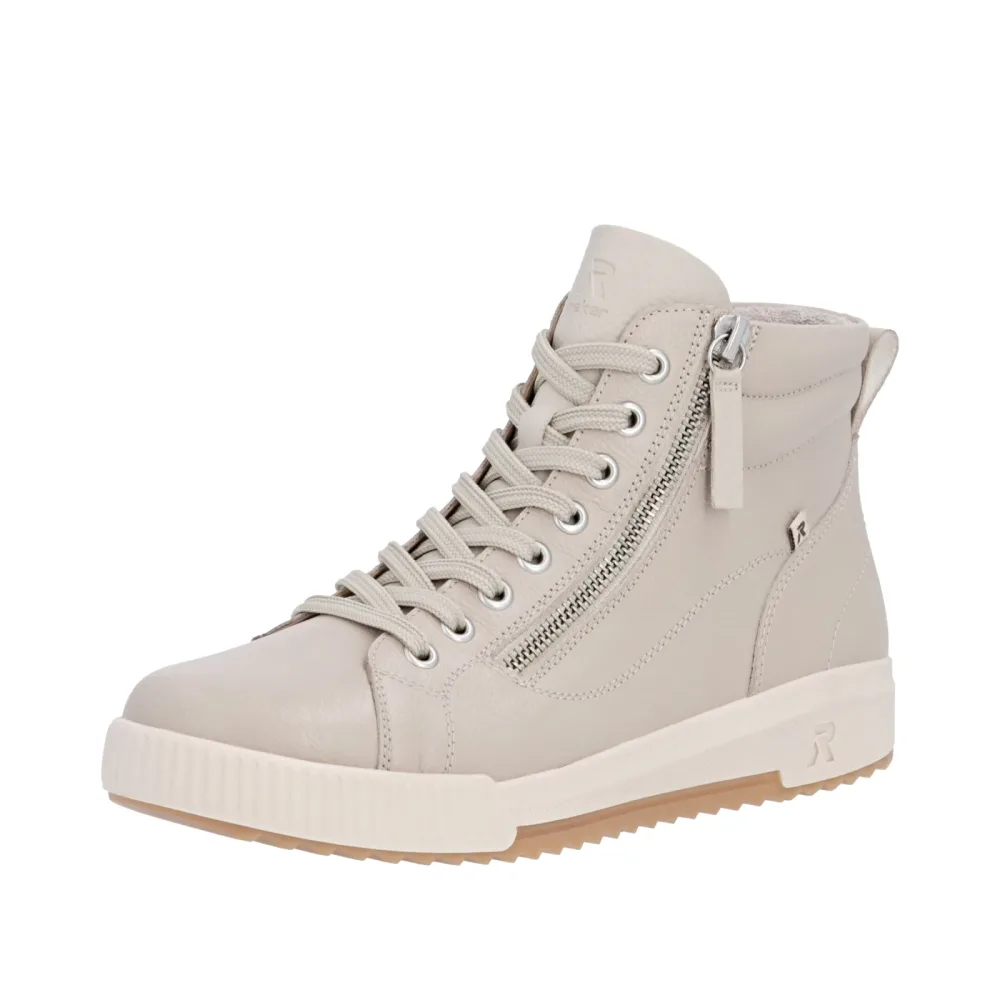 RIEKER Sport Schnürboots Stiefelette, High Top Sneaker, Freizeitboots mit Reissverschluss