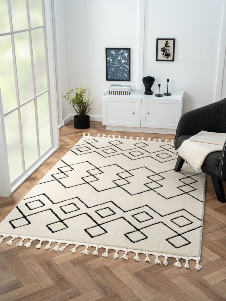 Myflair Möbel & Accessoires Hochflor-Teppich »Moroccan Mural«, rechteckig, modern, marokkanisches Design, flauschig weich durch Hochflor