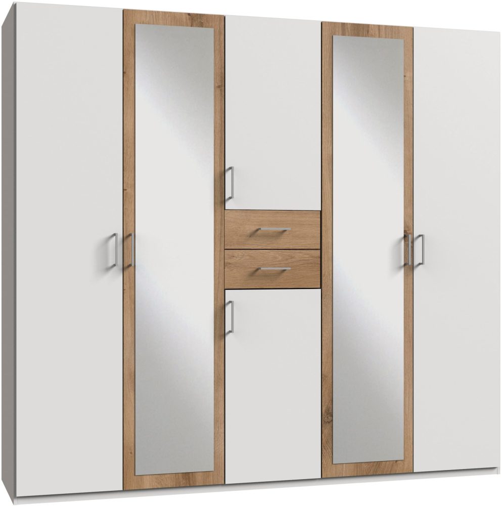 Wimex Kleiderschrank »Diver Drehtürenschrank mit Spiegel, 180, 225 o. 270cm breit«, Bestseller Schlafzimmerschrank wahlweise 3 Innenausstattungen
