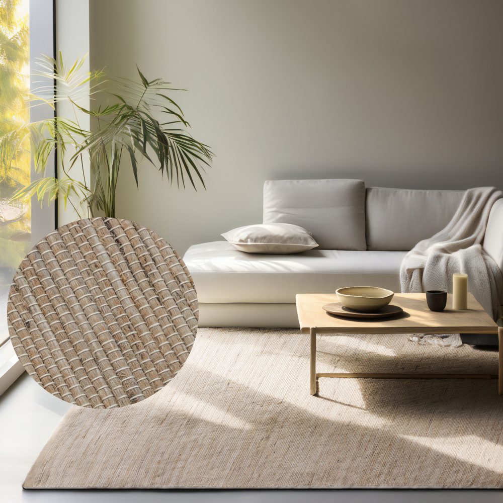 HANSE Home Teppich »Dhaka«, rechteckig, Handgewebt, Jute, Wolle, Natur, Wohnzimmer, Flur, Klassisch, Boho