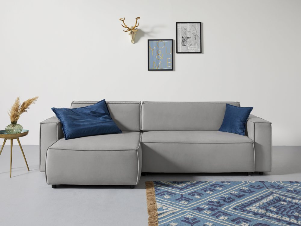 INOSIGN Ecksofa »Marva«, incl. Bettfunktion und Bettkasten, Federkern