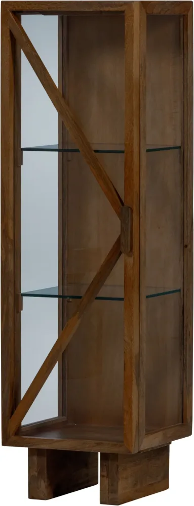 Design Vitrine „Kello“ aus nachhaltigem Massivholz und Glas De Eekhoorn