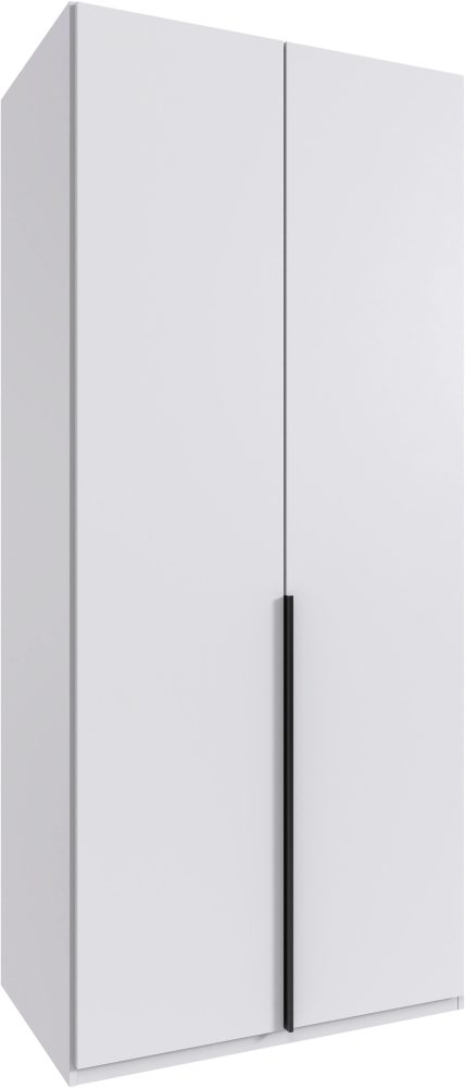 Wimex Kleiderschrank »Mugano,in 8 Breiten,3 Höhen,2 Tiefen, viele Farben, Made in Germany«, (in Basic oder Premium Ausstattung mit 2 weiteren Einlegeböden), mit langen oder kurzen Griffen aus Metall, mit oder ohne Spiegel
