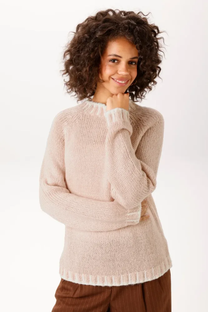 Aniston CASUAL Strickpullover mit gemusterten Bündchen